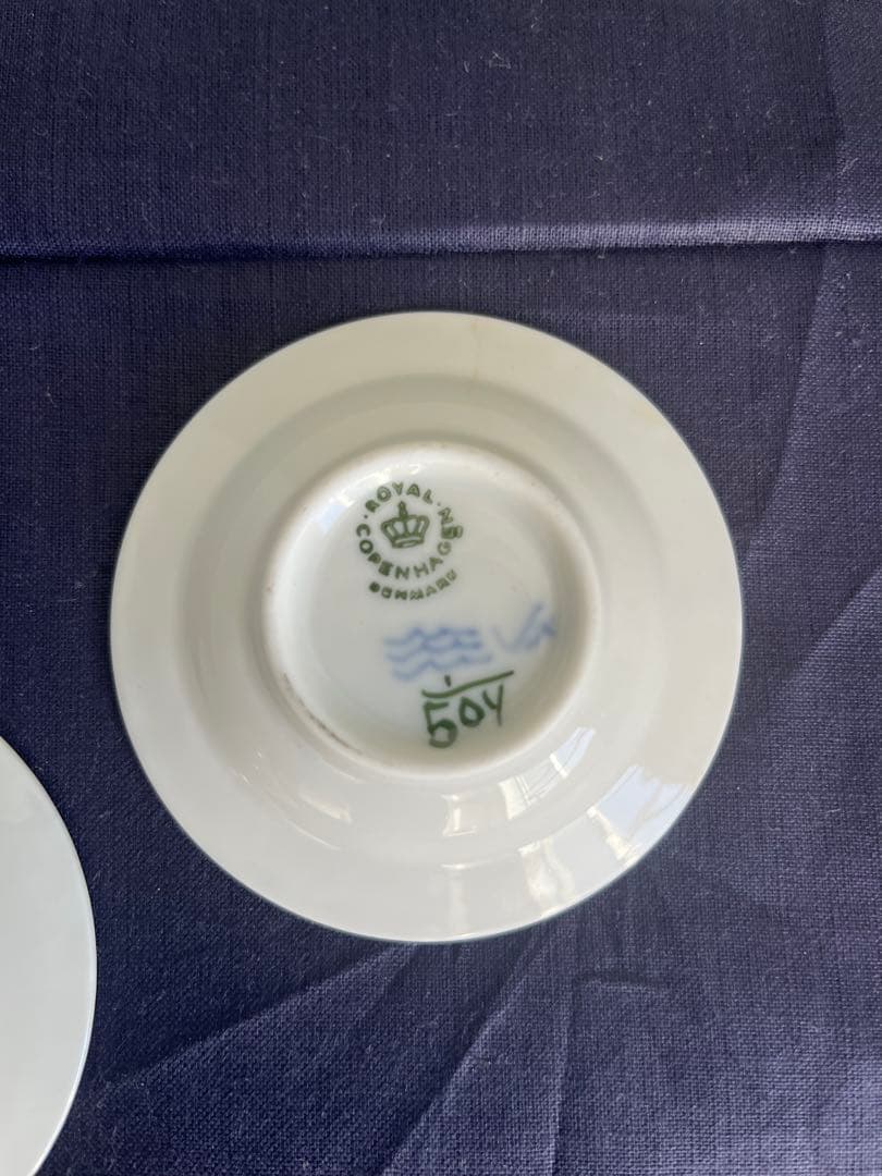 ロイヤルコペンハーゲン　ブルーフルーテッド ハーフレース　豆皿　2枚　一級品