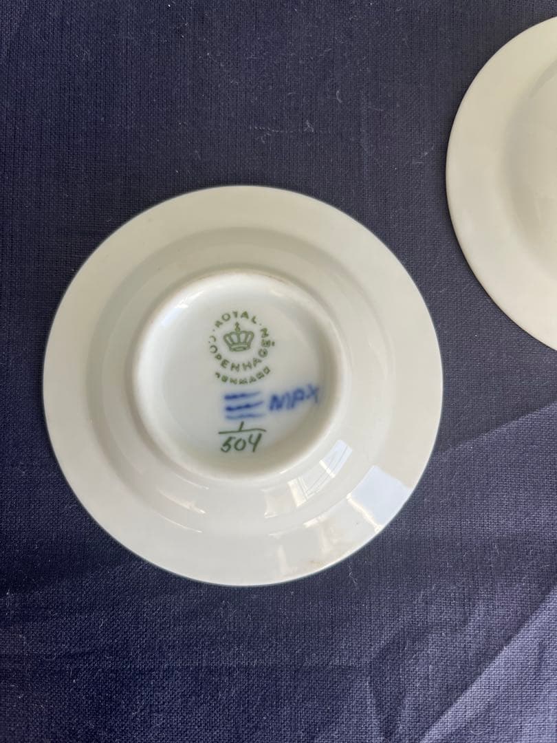 ロイヤルコペンハーゲン　ブルーフルーテッド ハーフレース　豆皿　2枚　一級品