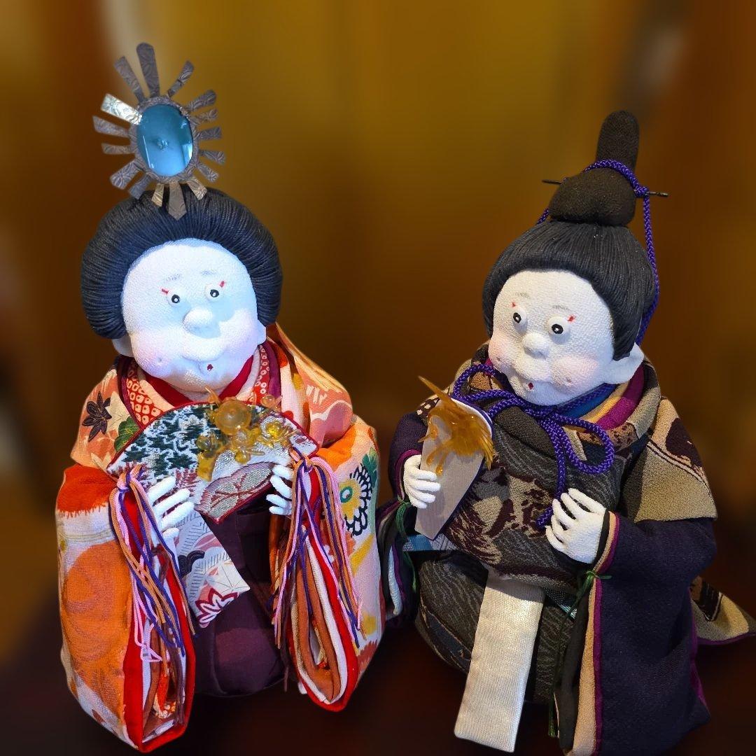 創作手作り人形　ぶす姫　お雛様セット