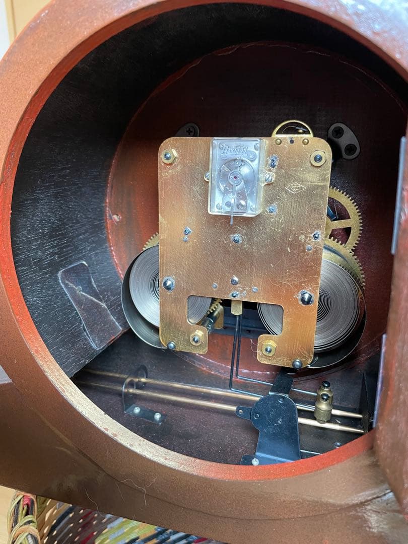 MEIJI 30DAY 日の出型ぜんまい置き時計 昭和レトロ　ヴィンテージ　稼働