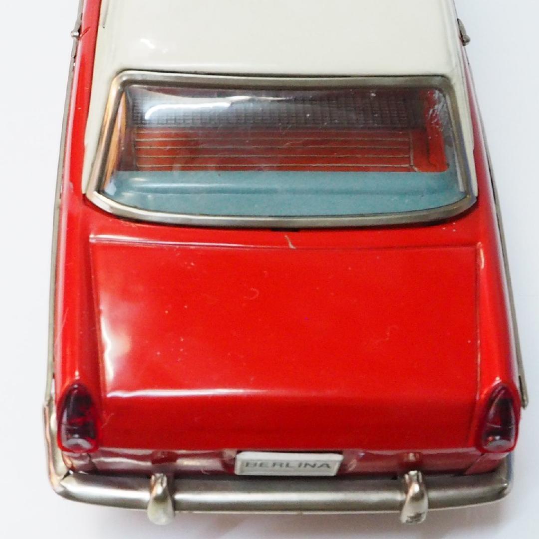 増田屋【ダイハツ コンパーノ ベルリーナ赤 リモコン欠】当時物ブリキ製ミニカー