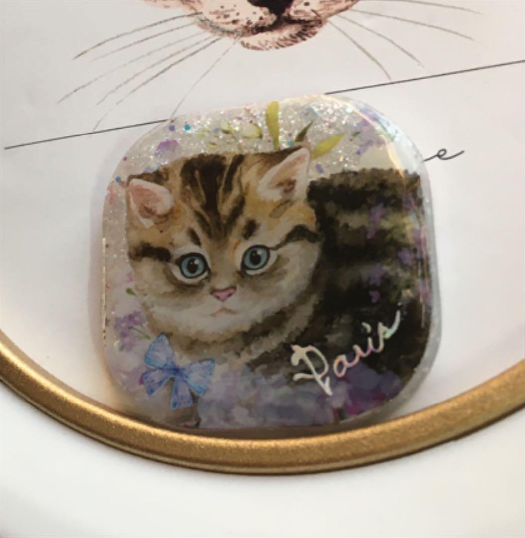 レジンヘアゴム♡温度で色が変わるフラワー猫ちゃん・再販不可