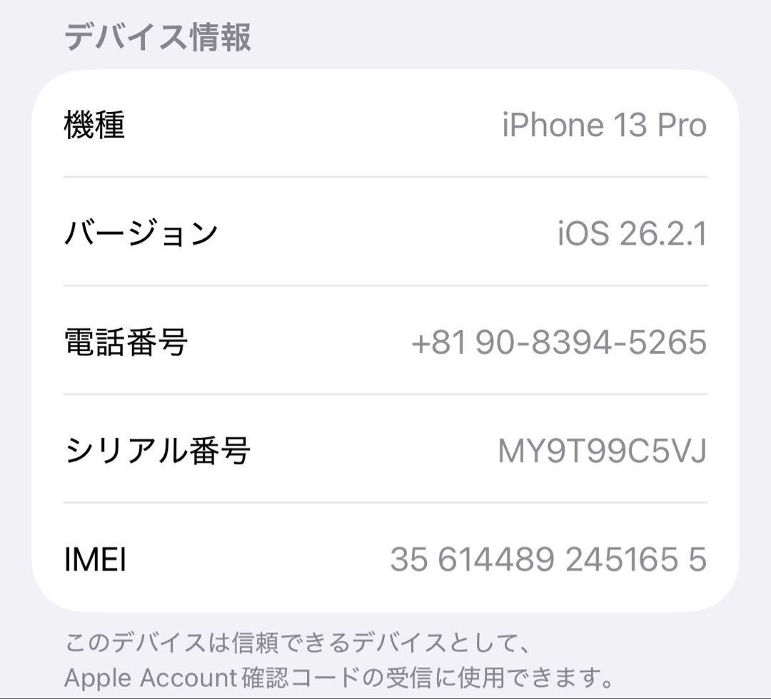 iPhone 13 Pro シルバーホワイト