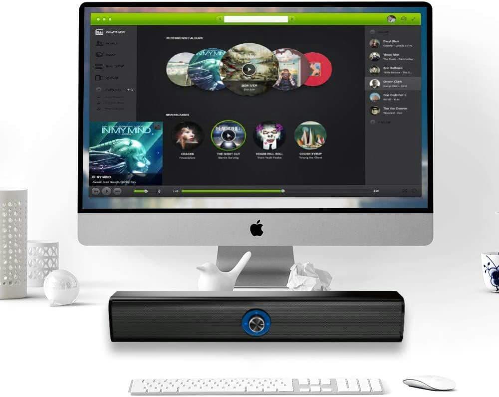 LFS PC スピーカー Bluetooth 20W出力 サウンドバー重低音