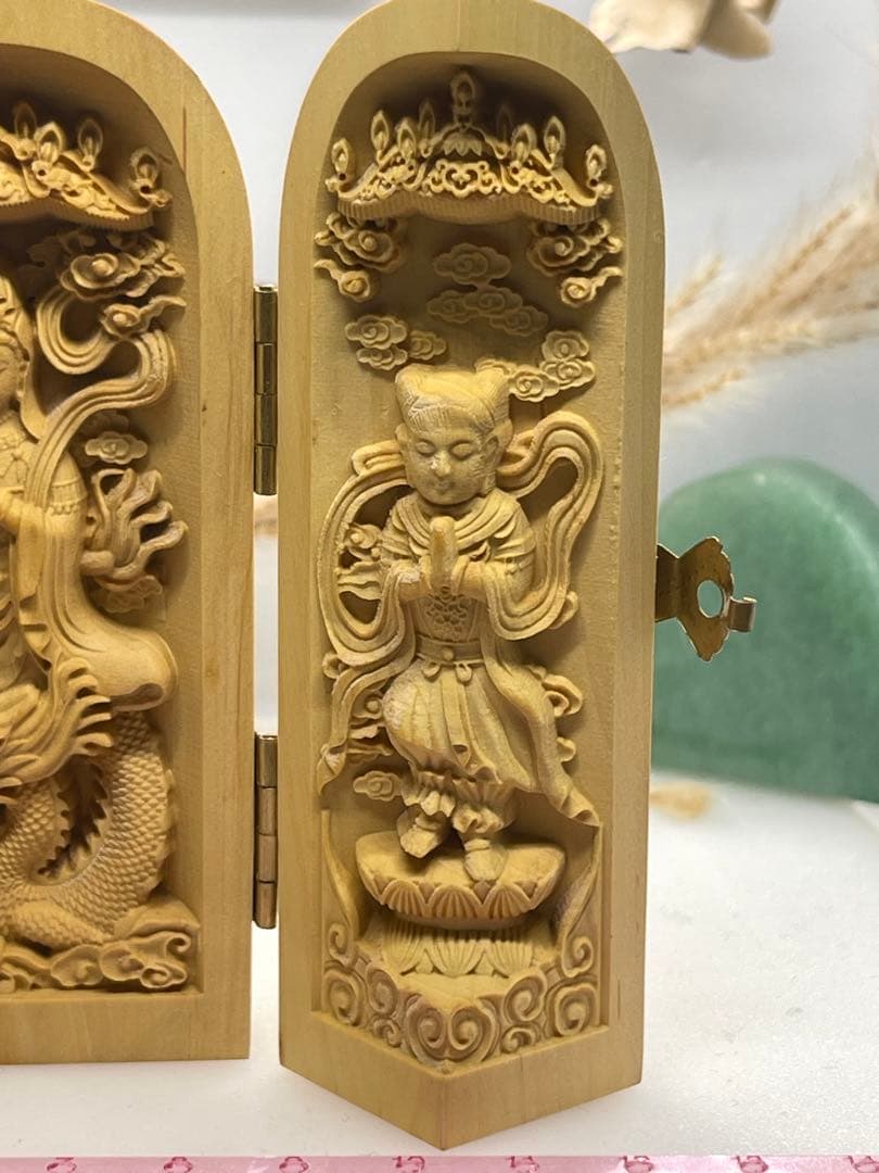 masamislikesuger様9/21【1930】木彫り三開仏 セット