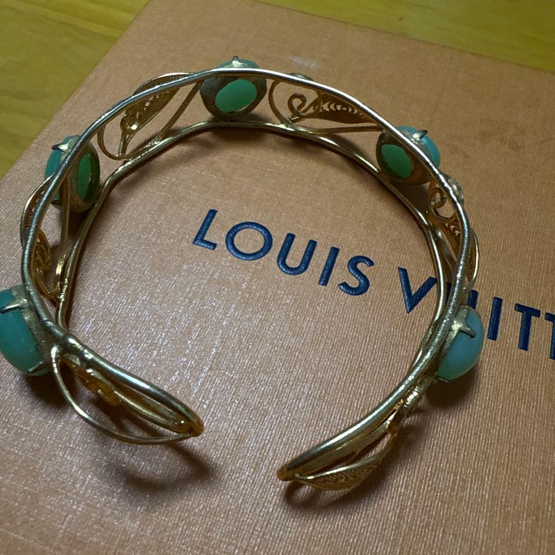 ゴールドオープンバングル　bluegem