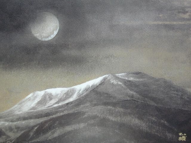 林和緒 、【月代】、新品高級額 額装付、日本画 希少画集画 状態良好