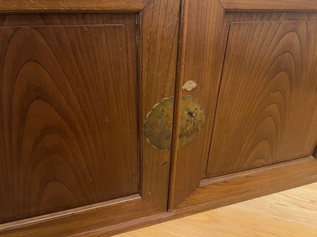 ローボード　棚　木製　M084　古道具　古家具　和家具　ビンテージ　アンティーク