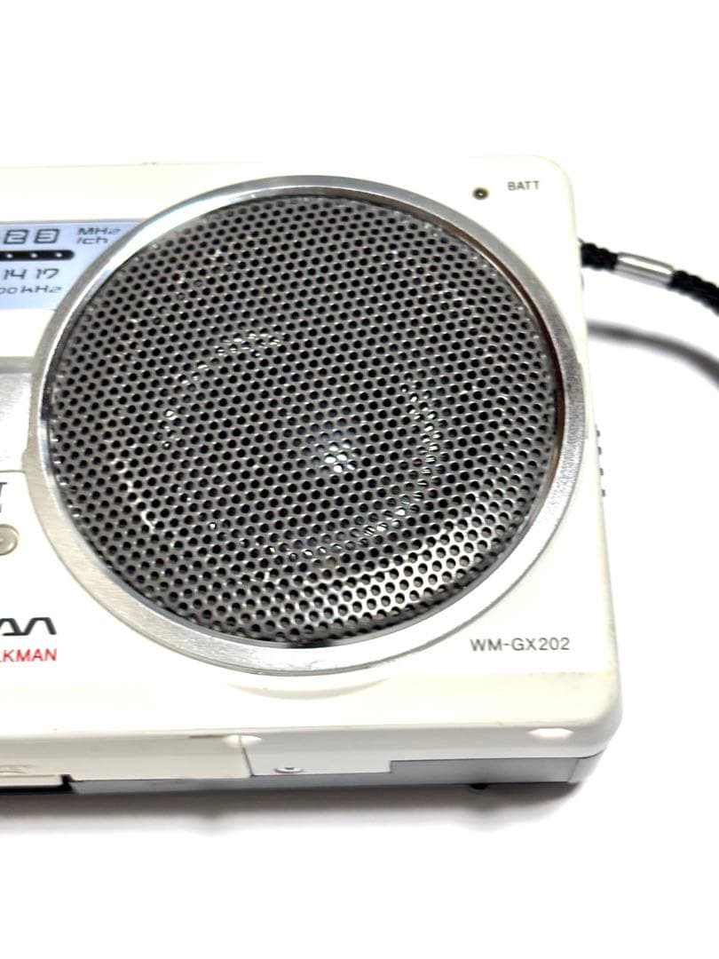 SONY ラジオ録音機能付き カセットウォークマン WM-GX202 整備品　白