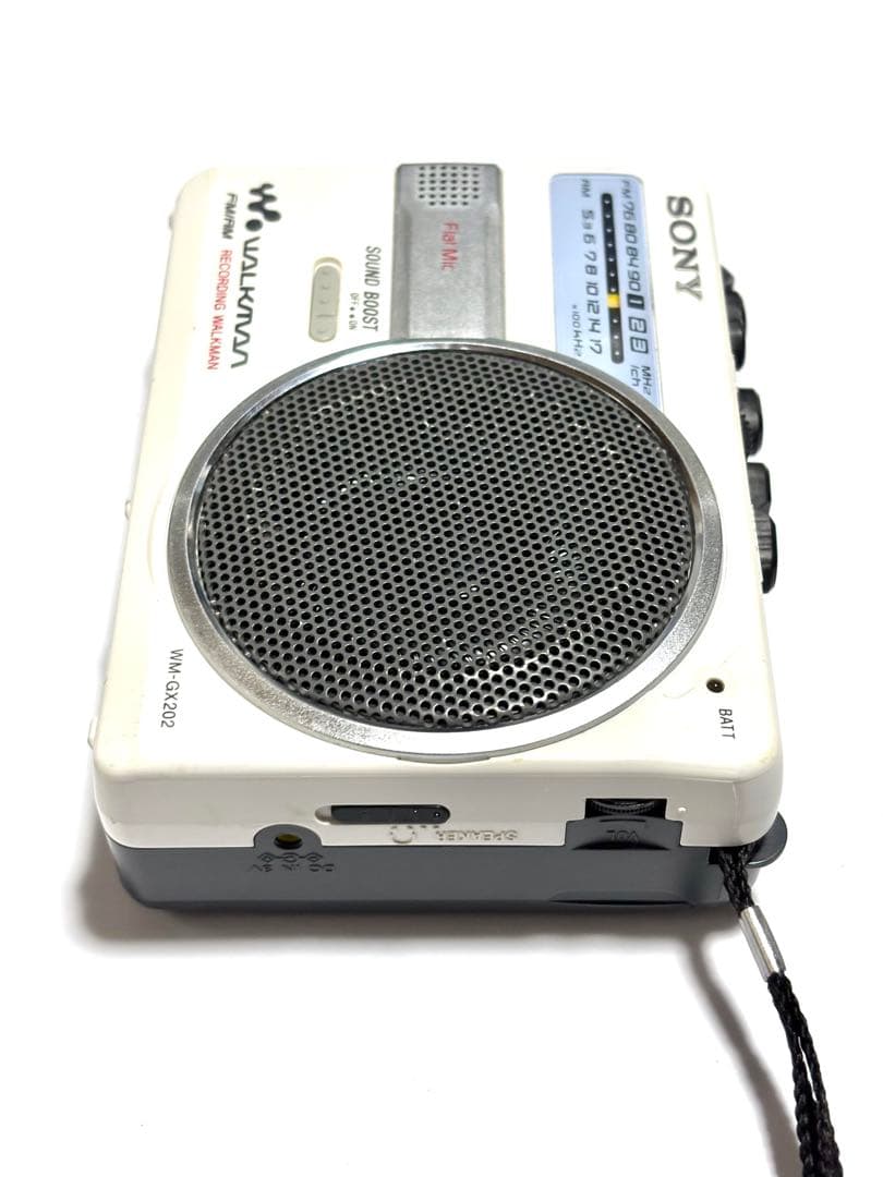 SONY ラジオ録音機能付き カセットウォークマン WM-GX202 整備品　白