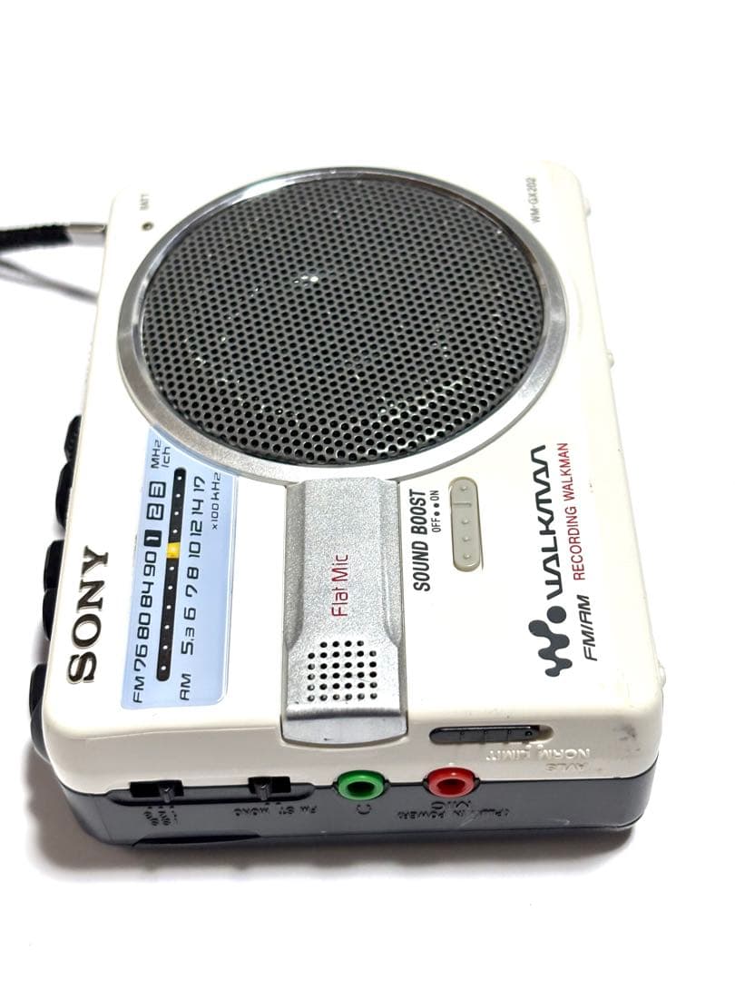 SONY ラジオ録音機能付き カセットウォークマン WM-GX202 整備品　白