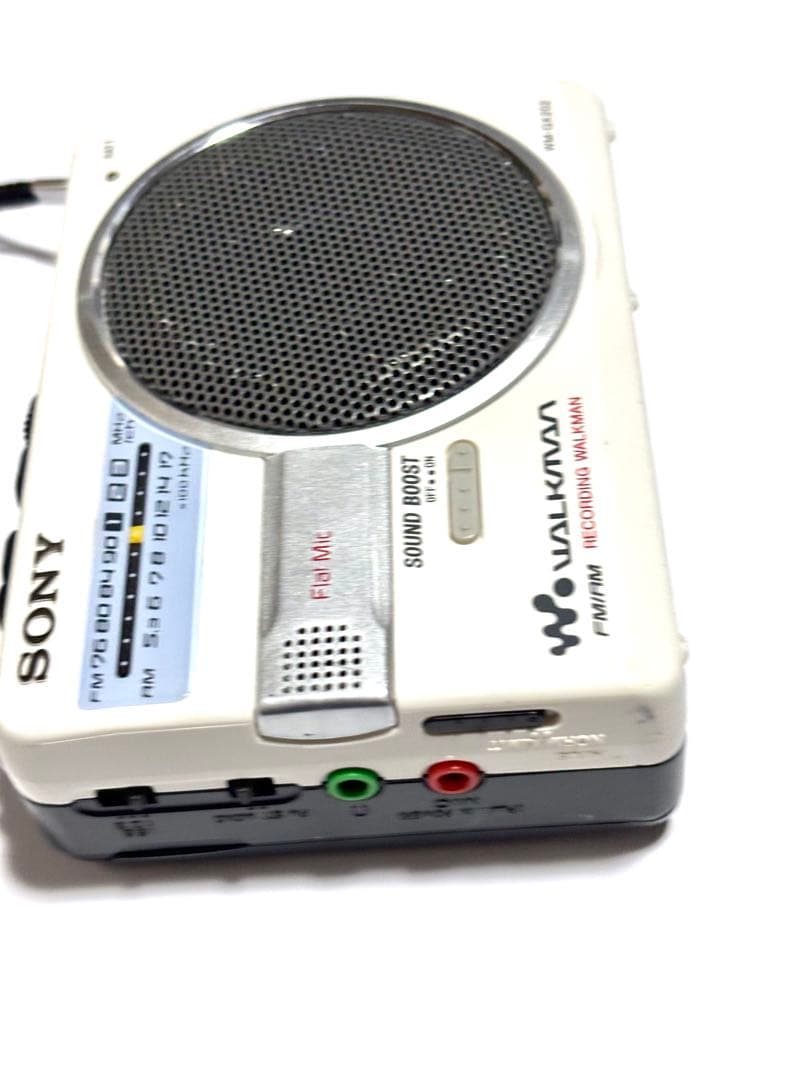 SONY ラジオ録音機能付き カセットウォークマン WM-GX202 整備品　白