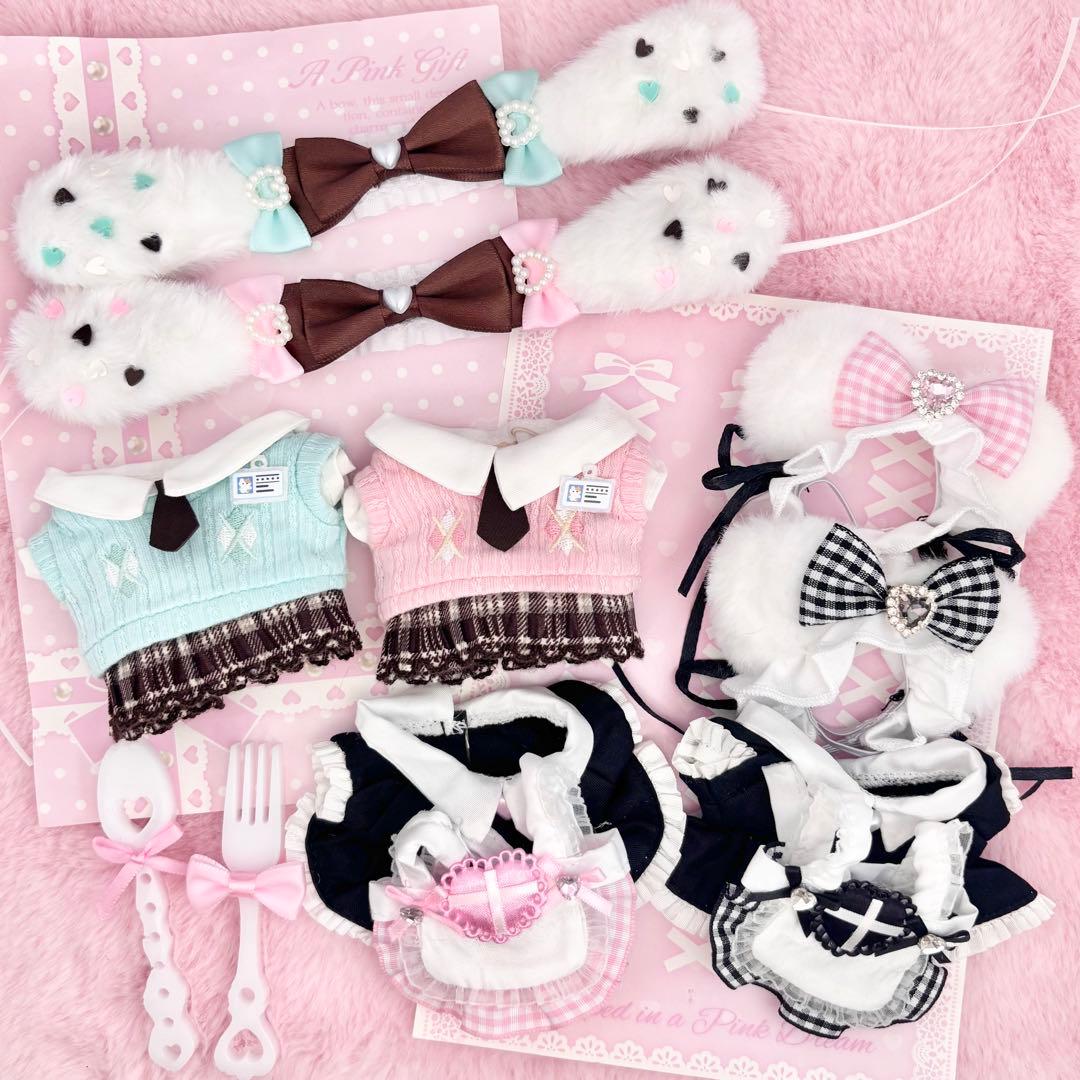 り プロフ必読様　ぬい服　ハンドメイド　10cm チョコミント　ヘッドドレス