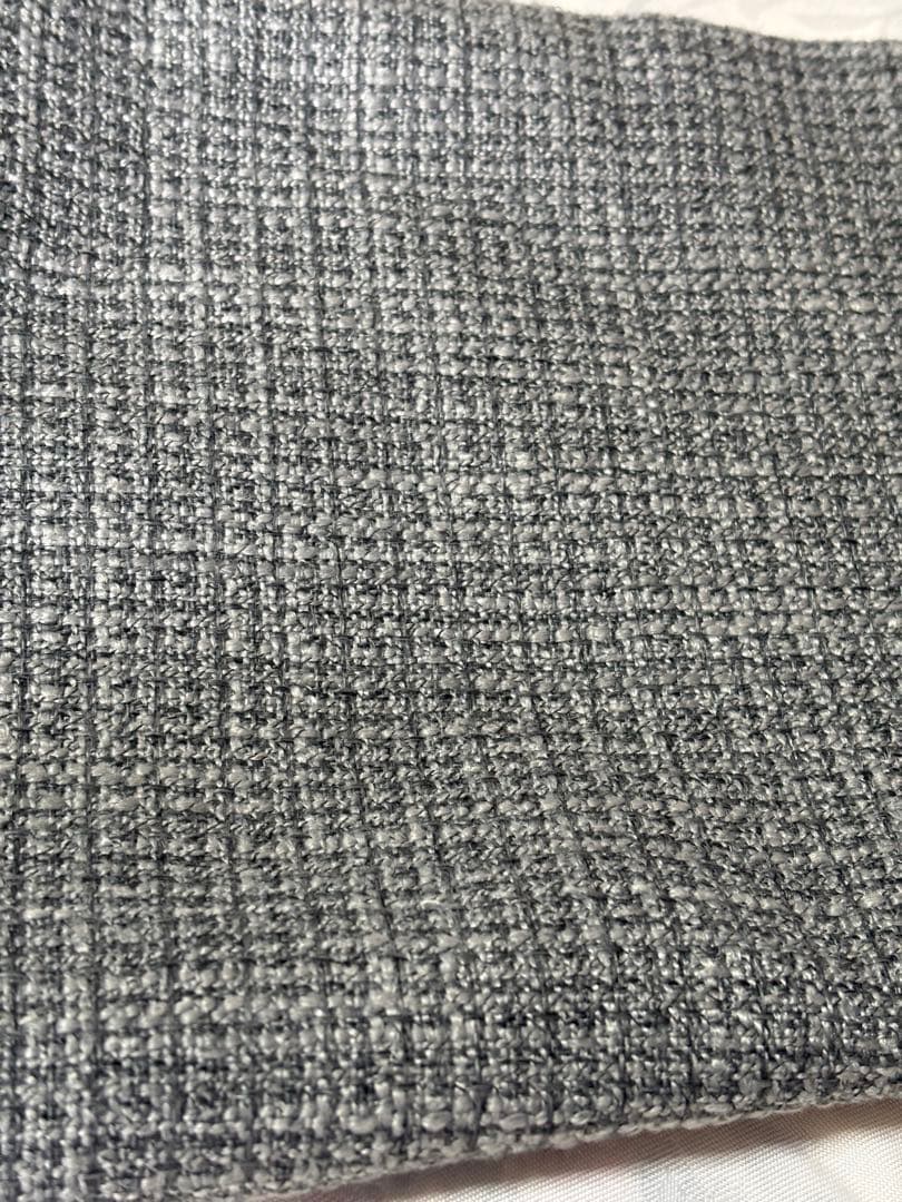 未使用　日本製　カウチソファ2人掛け　合成皮革　グレー　クッション付き