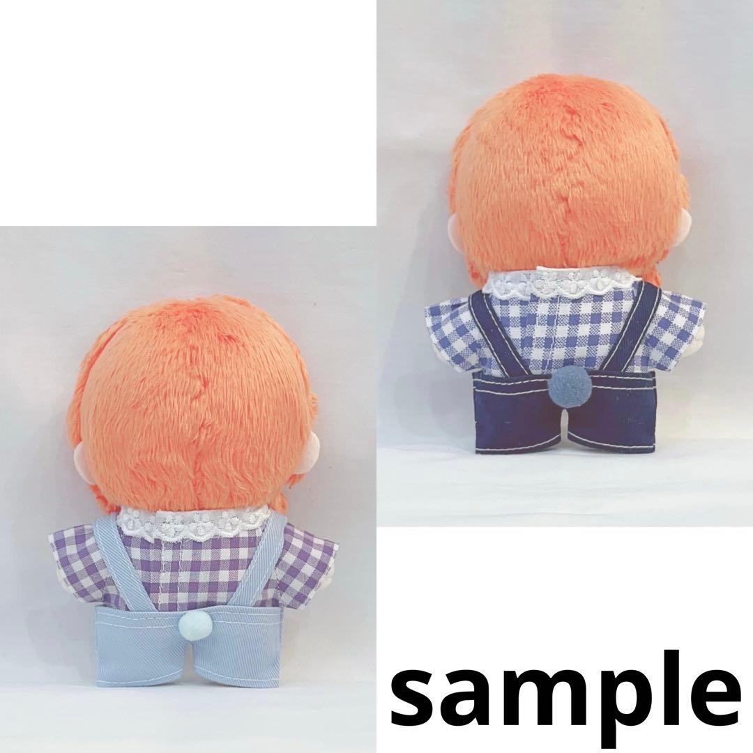 紺・水色くまセット(水色×薄紫) ぬい服 ぬいぐるみ服 いつぬい 翠月