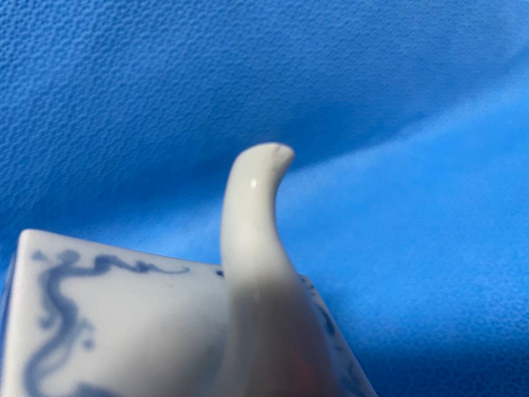 京都洛東　鳳瑞の四角い陶器急須　水注　湯さまし　珍品