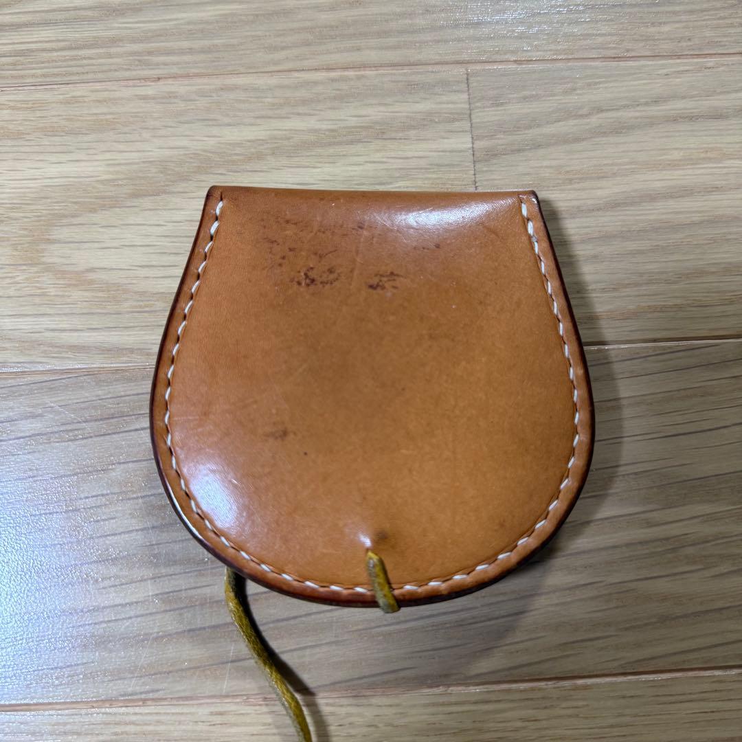 本革　牛革　ハンドメイド　ケース　ミニウォレット　インディアン　シルバー