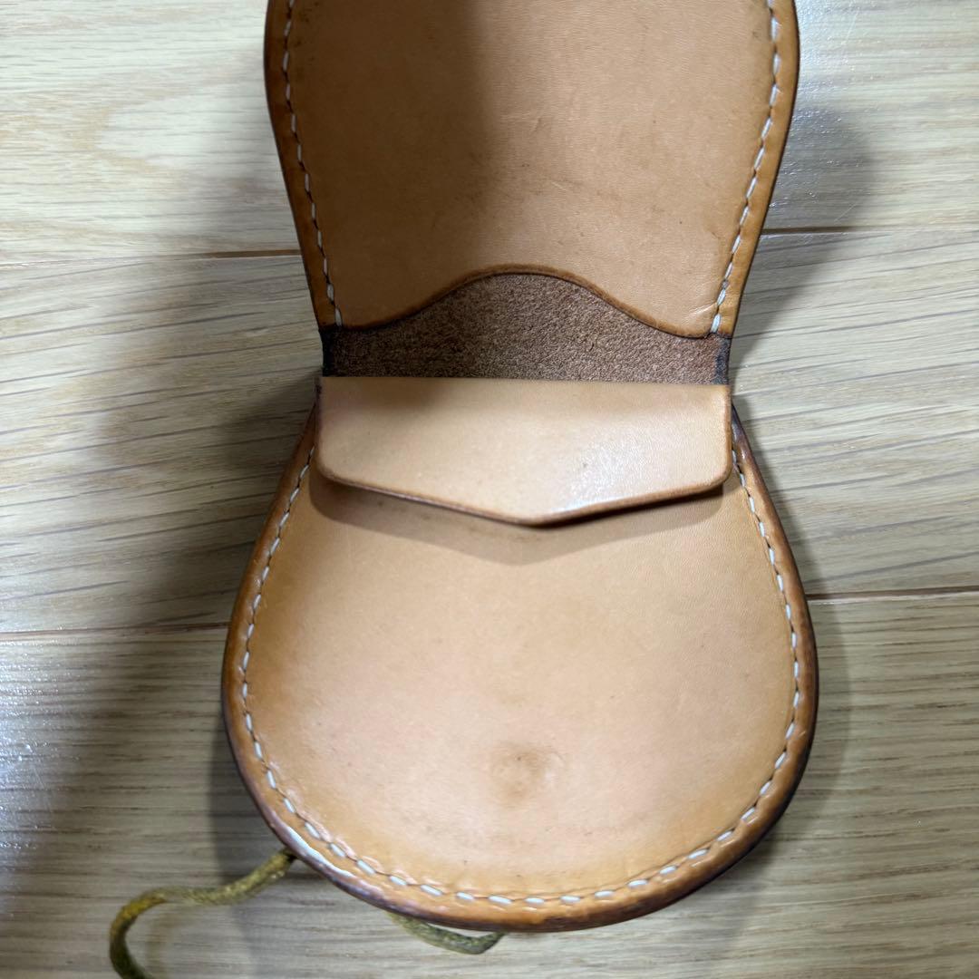 本革　牛革　ハンドメイド　ケース　ミニウォレット　インディアン　シルバー