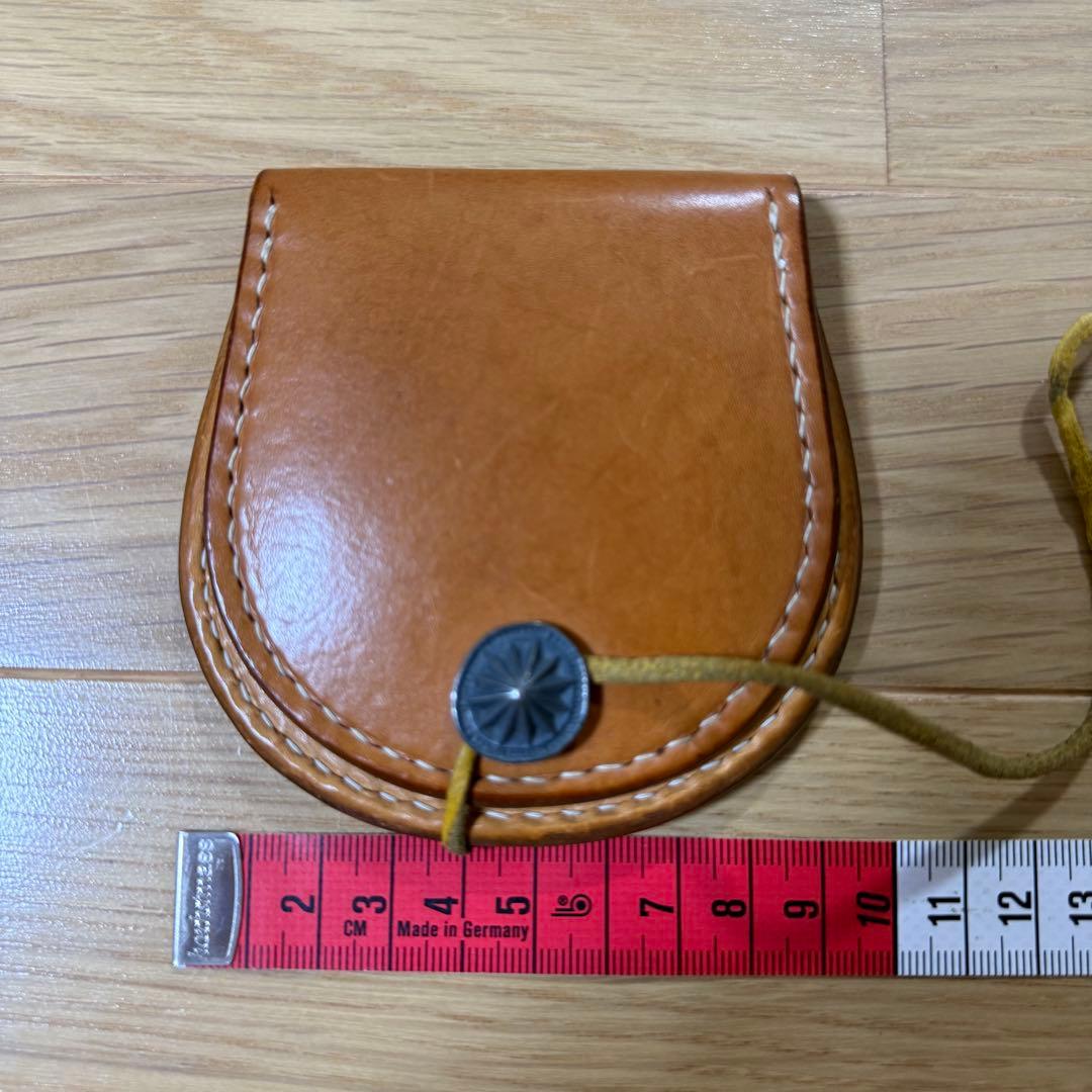 本革　牛革　ハンドメイド　ケース　ミニウォレット　インディアン　シルバー