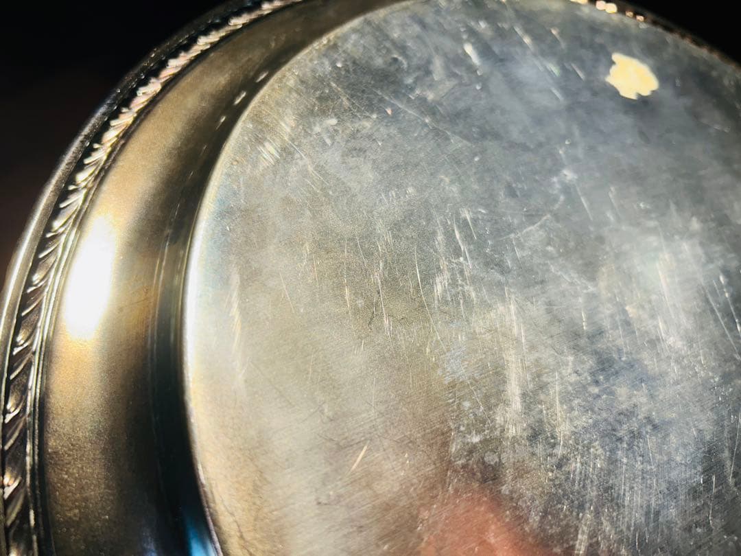 USAアンティーク】 ONEDIA シルバープレート　大皿　トレー　トレンチ