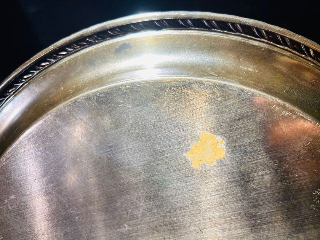 USAアンティーク】 ONEDIA シルバープレート　大皿　トレー　トレンチ