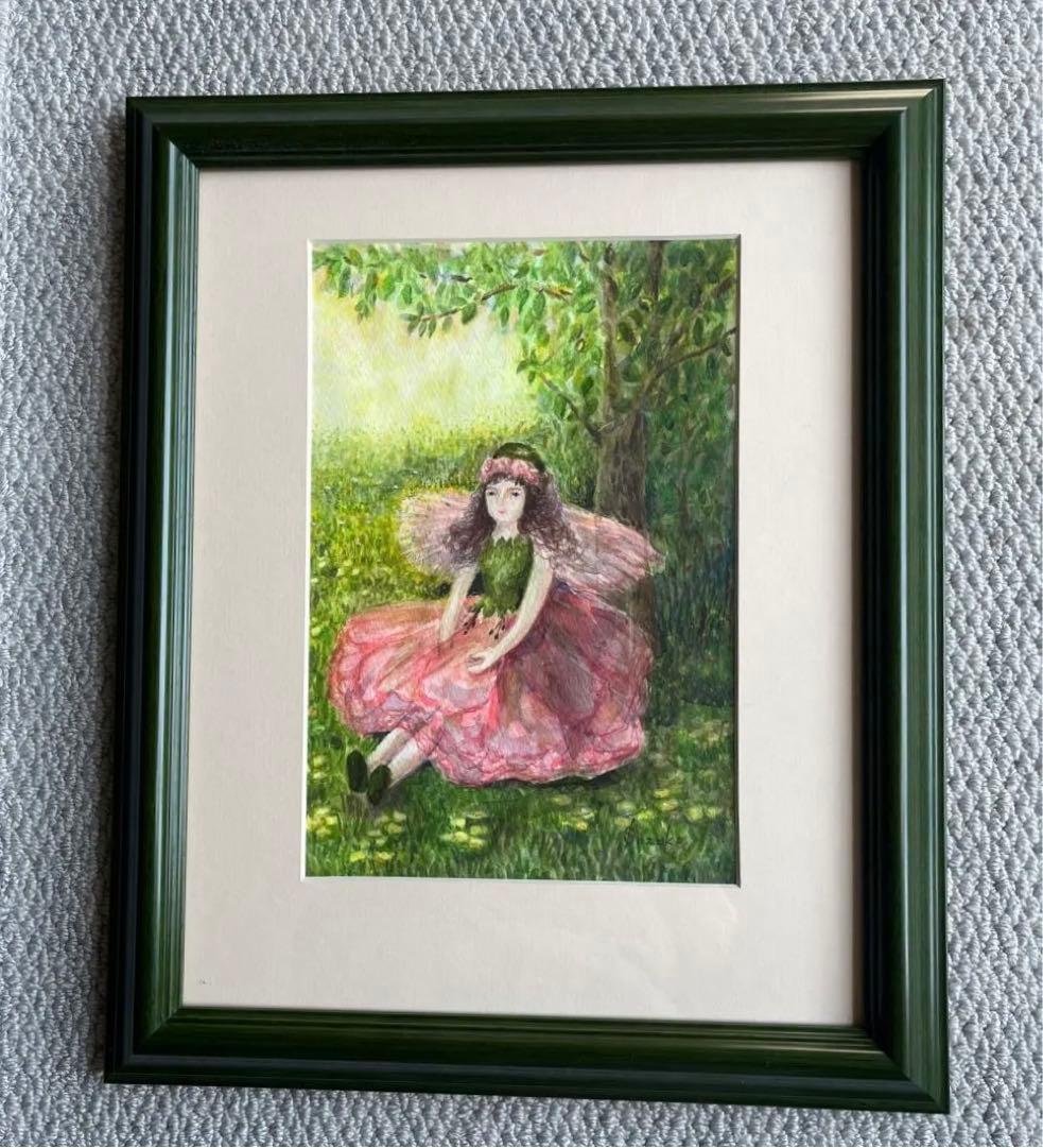 森の天使　透明水彩画　お値下げ致しました