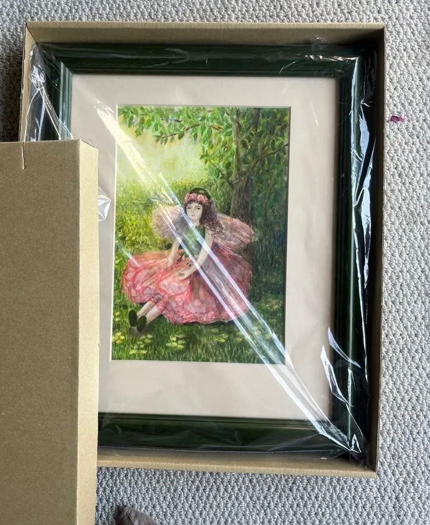 森の天使　透明水彩画　お値下げ致しました