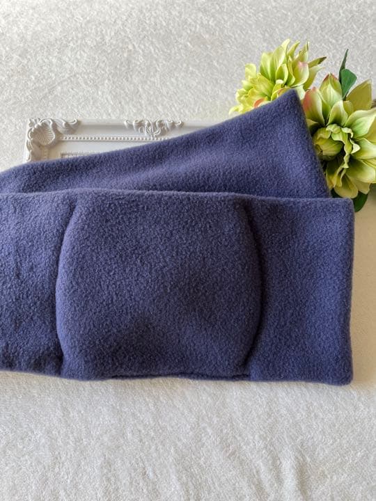 確認用♡No.198♡フリースマフラー♡青系♡おまけリボン♡ハンドメイド♡