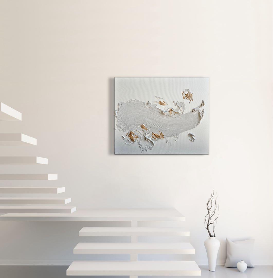 現代アート　65×53㎝　テクスチャーアート　モダン　絵画　抽象画　アートパネル