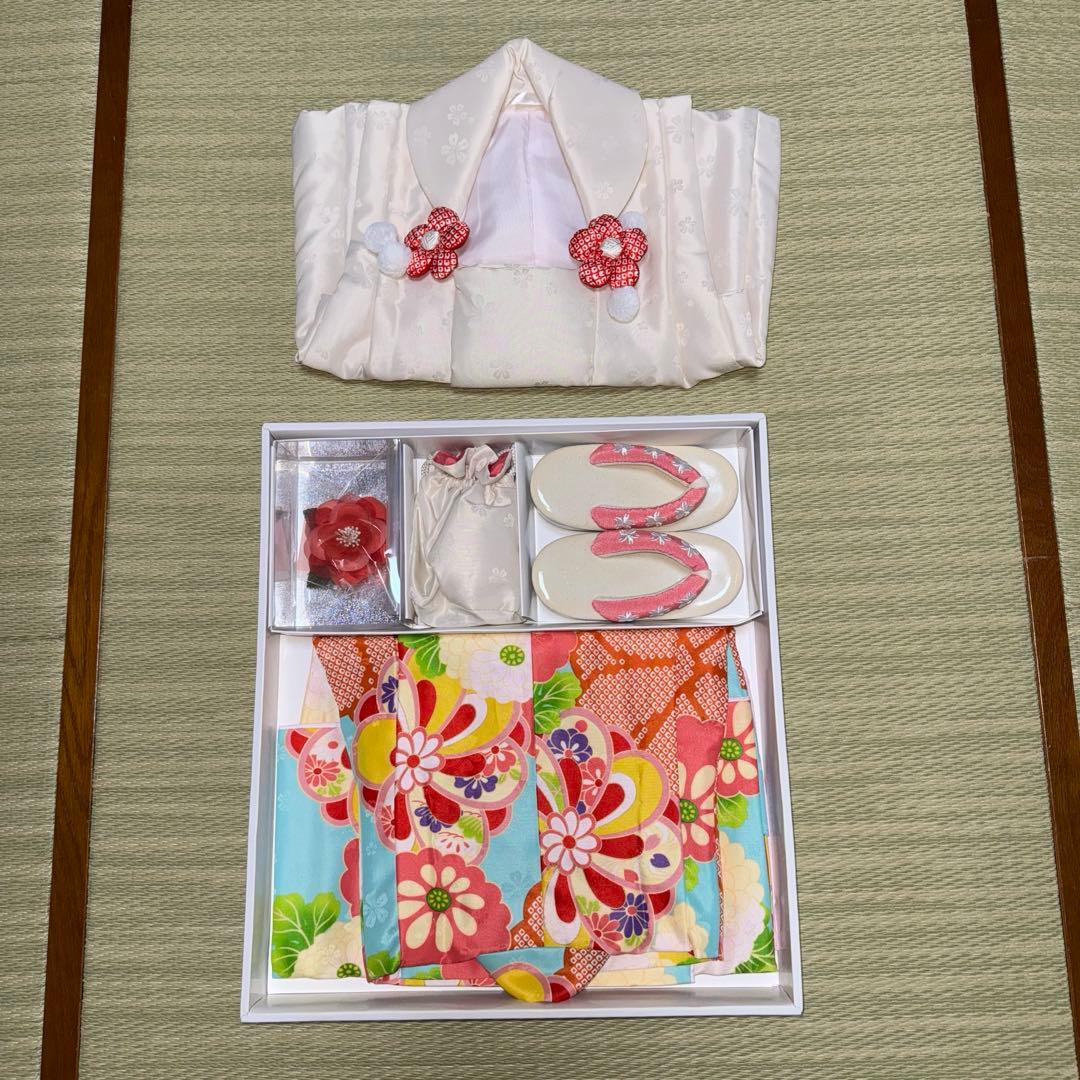 超美品七五三 3歳着物セット 花柄