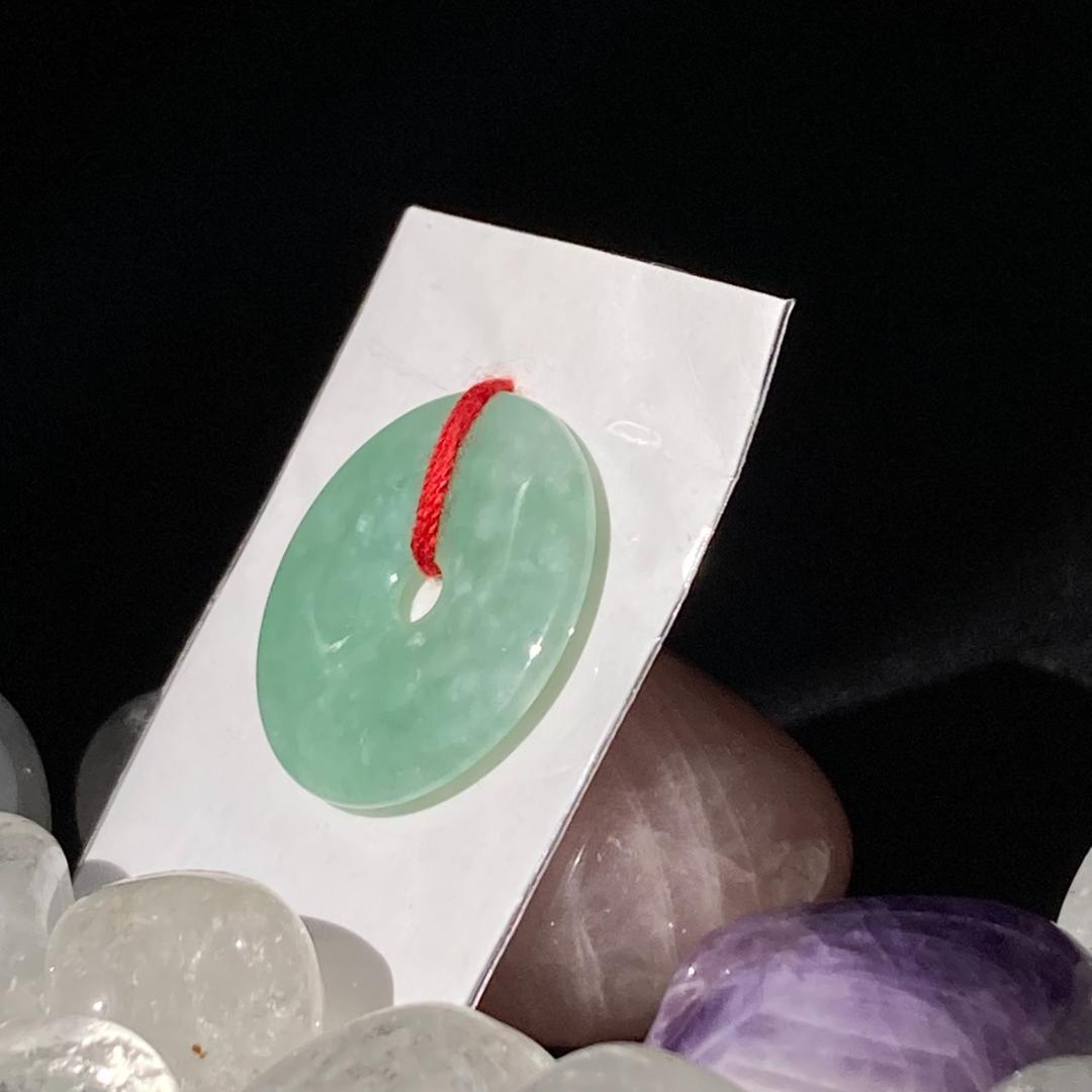 30%off【古の守護、平安を紡ぐ】翡翠 平安扣（へいあんこう）