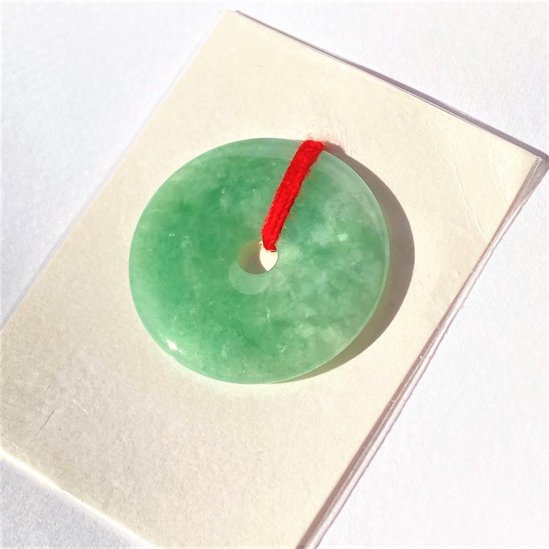 30%off【古の守護、平安を紡ぐ】翡翠 平安扣（へいあんこう）