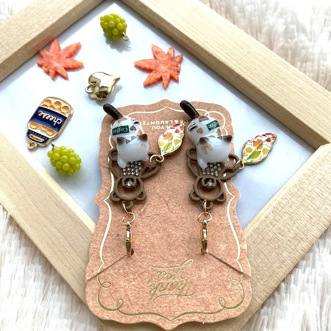 ☆透かしクマさんが綺麗Cafe猫ちゃんチャーム☆B