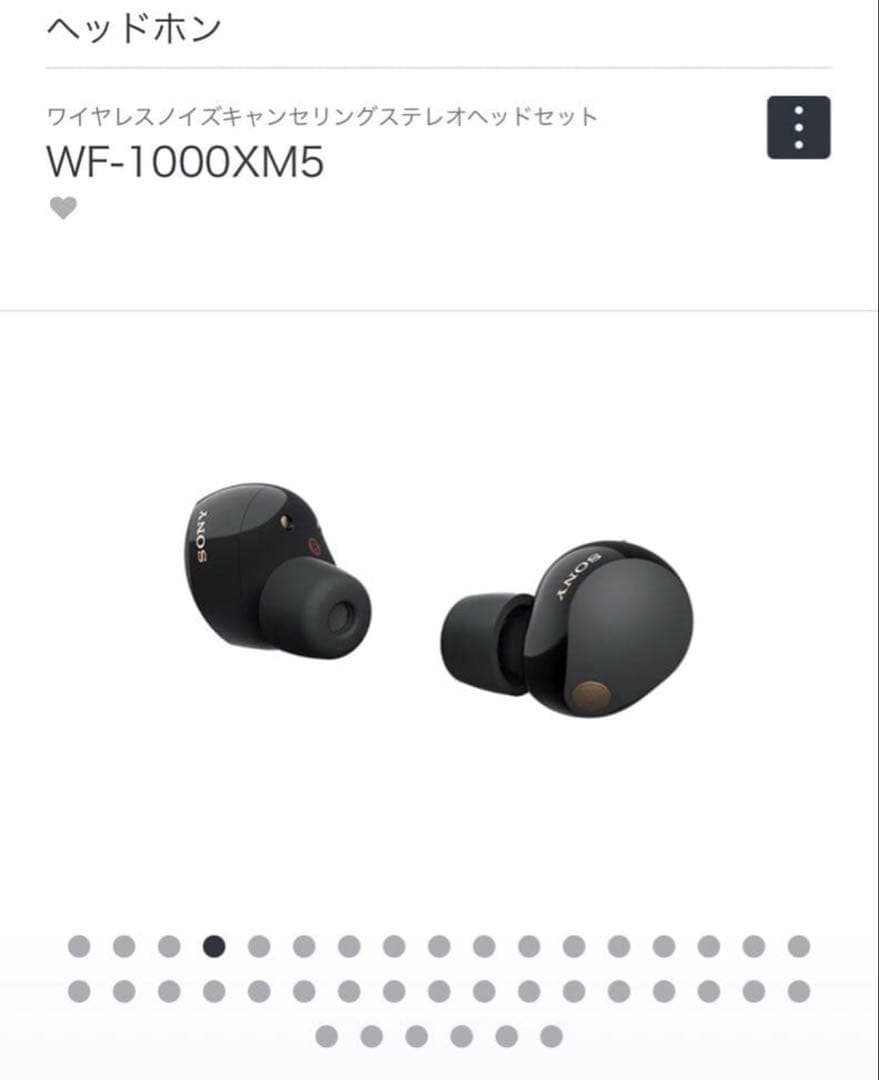 Sony WF-1000XM5 ワイヤレスイヤフォン ブラック