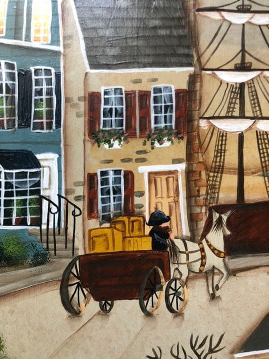 トールペイント 額縁付きアート　5枚セット