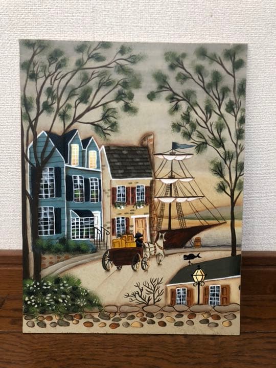 トールペイント 額縁付きアート　5枚セット