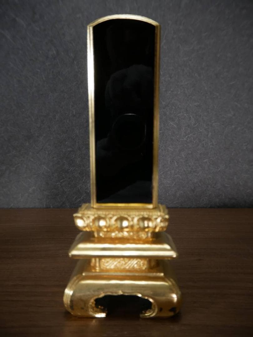 限定値下　【長期保管品】位牌　純金箔　仏壇　仏具　仏教美術　4297