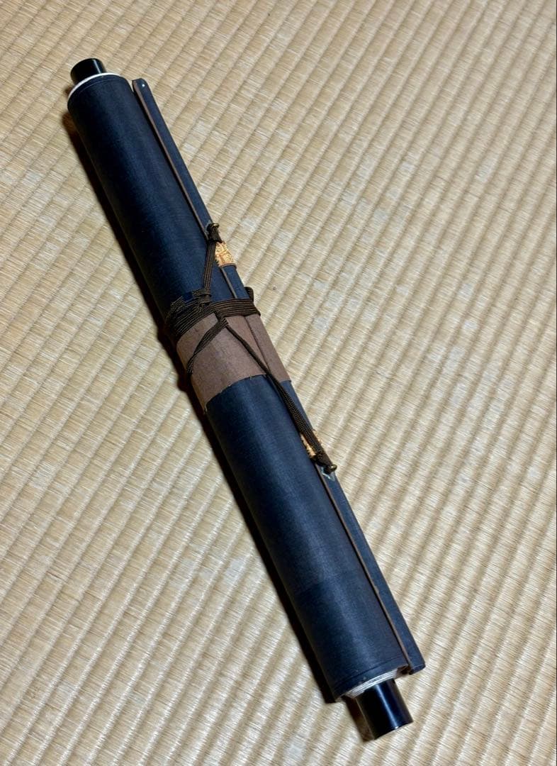 掛軸 安政二乙卯 沙門巨乗 書 『阿弥陀経』紺紙金泥 金襴表装 茶室 和室