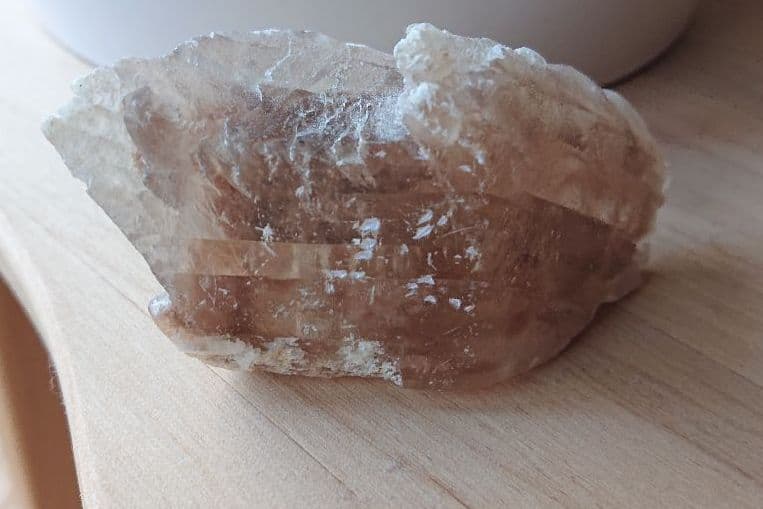 天使の羽の形 天然石 ピンク カルサイト