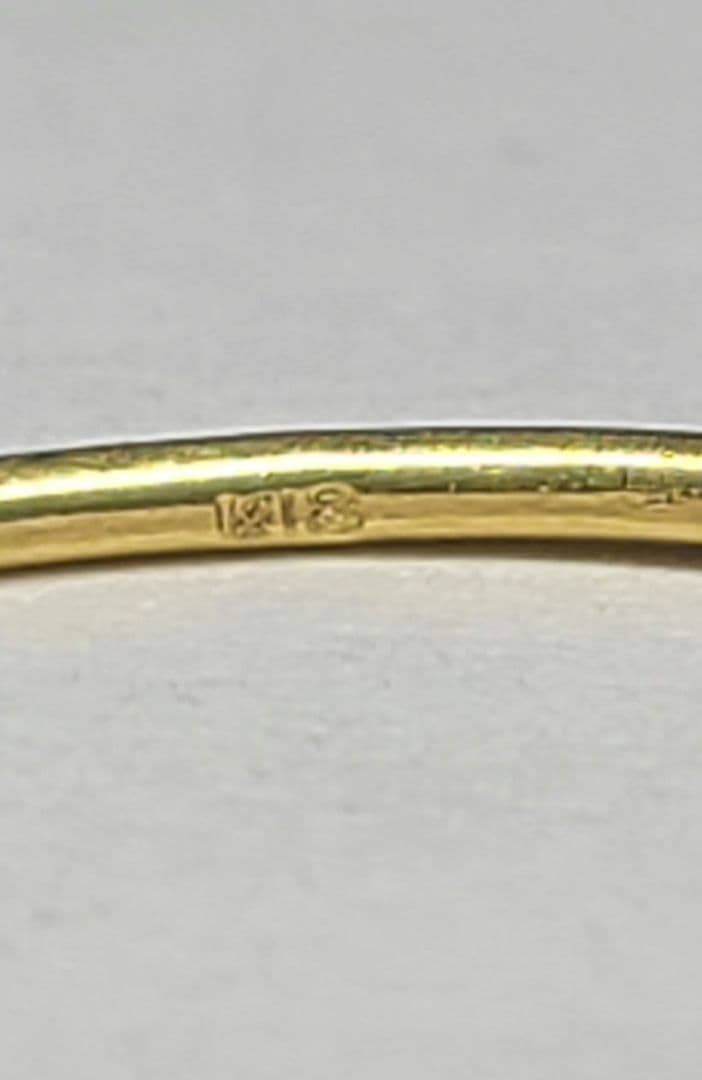 でも重ねづけにも可愛いです!!★18金プレーンリング、マット加工★