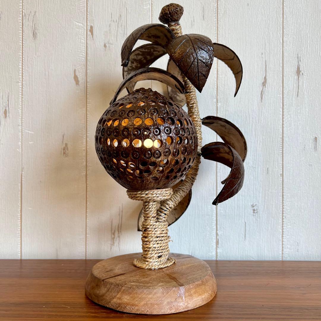 ヤシの木ライト⑤ ヤシの木ランプ ココナッツライト ココナッツランプ 卓上ライト