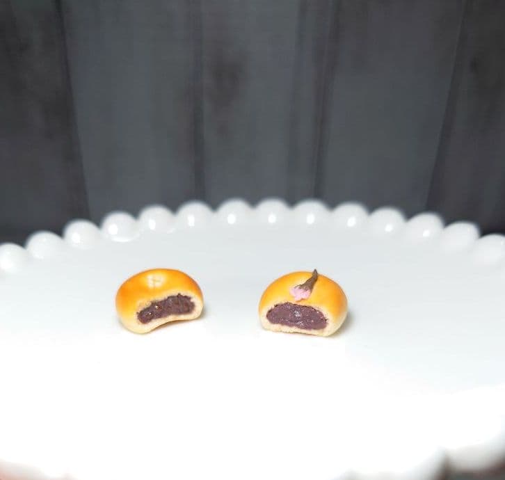 【展示のみ】ミニあんパン 桜あんパン マグネット 2個1セット あんぱん