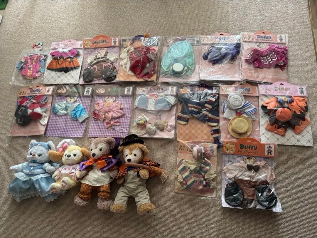 ダッフィー ぬいぐるみと衣装セット