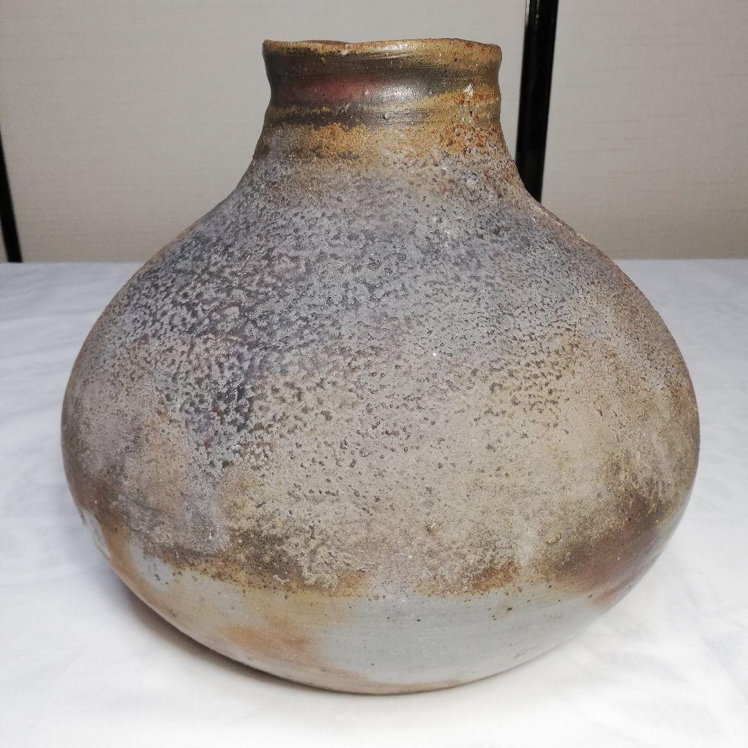 備前焼 壺 壷 花入 花器 フラワーベース 花瓶 花生 華道具 胡麻 桟切 緋襷