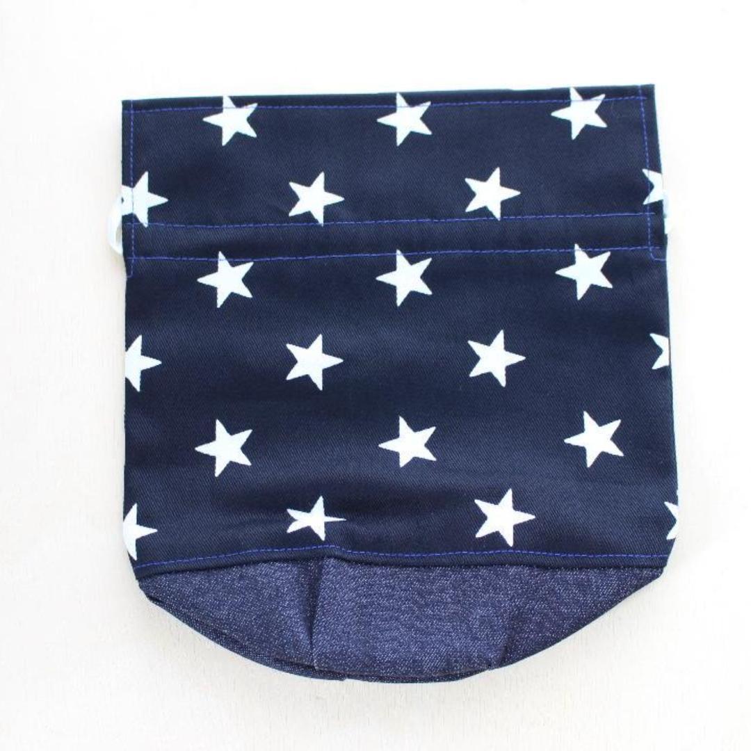 骨壷セット 7寸 白並 骨壷 覆い袋 スターデニム