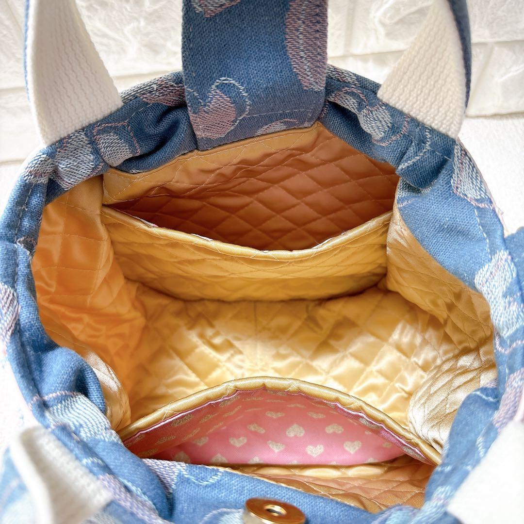 コヤンイサムチョン　ころりんバッグ　ルミちゃん　ハート柄デニム　うさちゃん