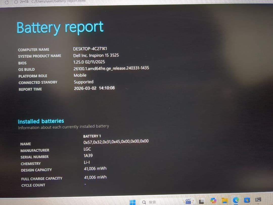 DELL Inspiron 3525 Ryzen 5 ・8GB・256GBSSD