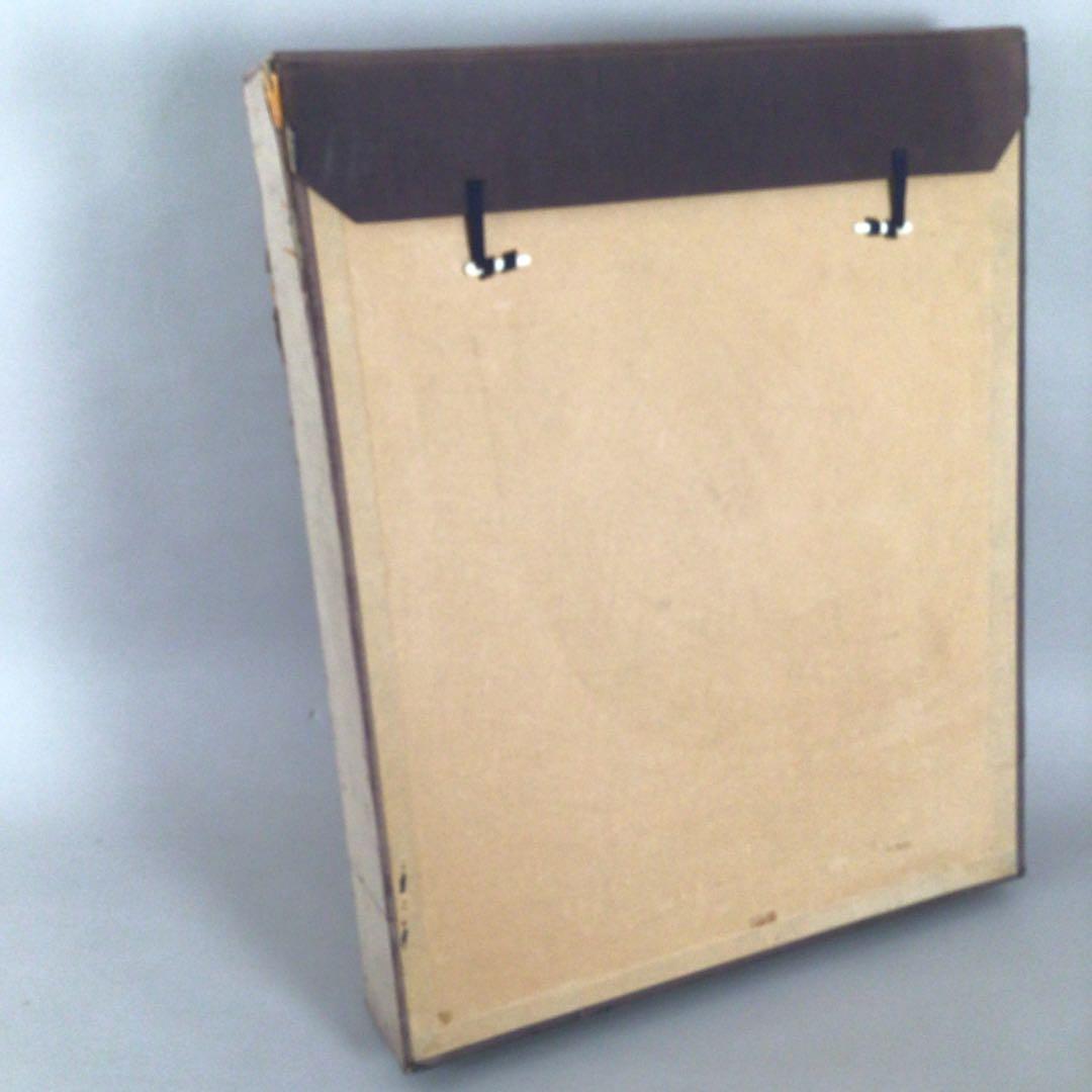 No3927 佐田昌治「花帽子の少女」　油彩画　直筆サイン　黄袋/畳箱　送料無料