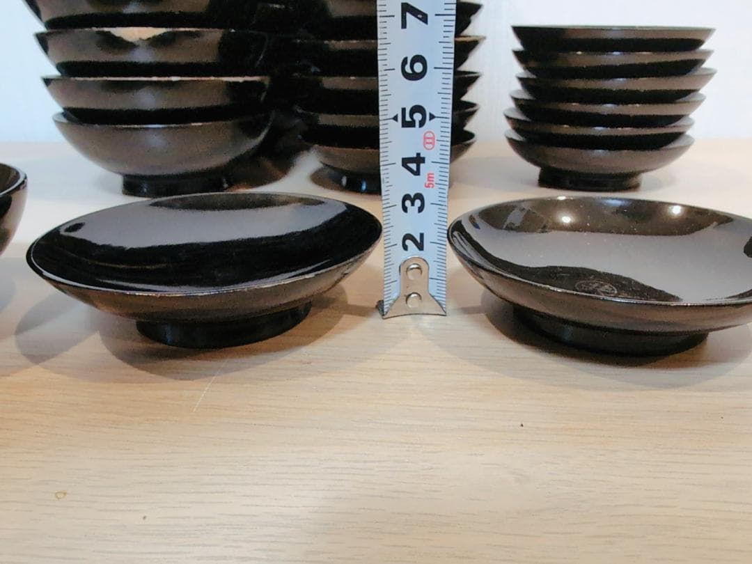 8-3 小皿 漆塗り まとめ売り セット 黒い皿セット 大量 剥げあり