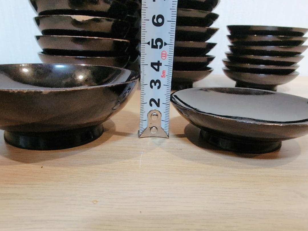 8-3 小皿 漆塗り まとめ売り セット 黒い皿セット 大量 剥げあり